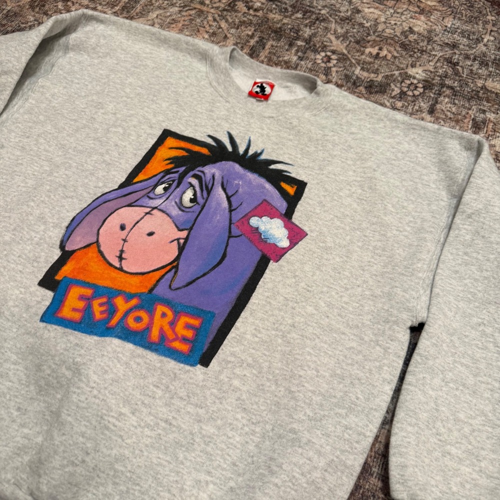Vintage Disney Eeyore Crewneck Sweatshirt Unisex XL Disneyland‎ Made In USA - Picture 2 of 9